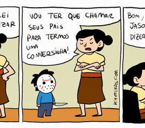 Jason Jr. aprontando na escola