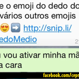 Você já ativou o emoji de dedo do meio?