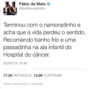 Recado pras novinhas