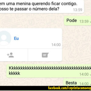 Tem uma menina querendo ficar contigo