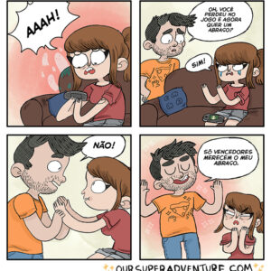Quando um homem tenta acalmar uma mulher