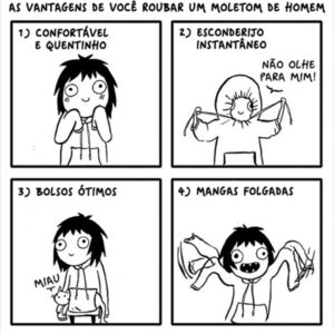 Vantagens para mulheres que usam casacos de homens