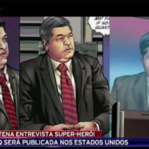 Datena vira personagem de quadrinhos nos EUA e fica muito feliz