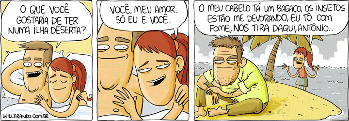 sozinhos em uma olha deserta