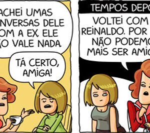 Amor e ódio em quadrinhos engraçados