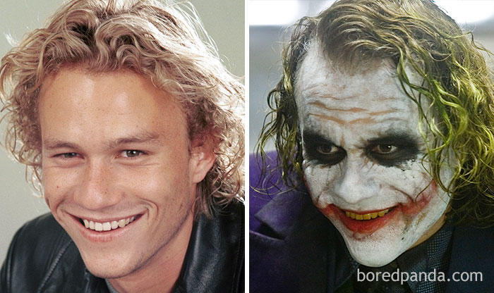 Heath Ledger como Coringa em Batman O Cavaleiro das Trevas