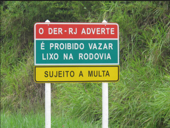proibido vazar lixo