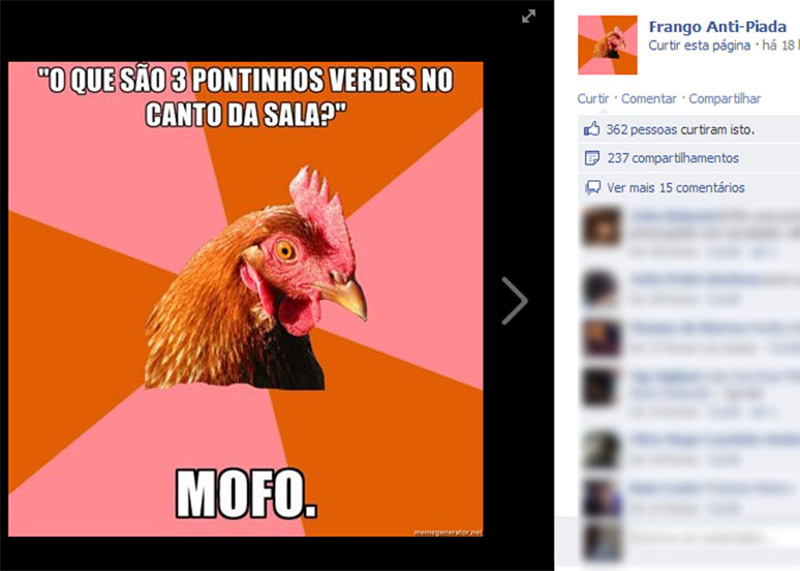 um-frango-contando-piadas