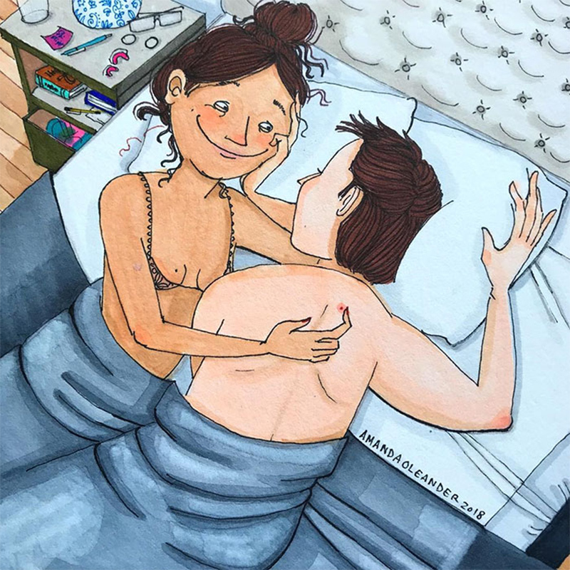 Intimidade na cama 