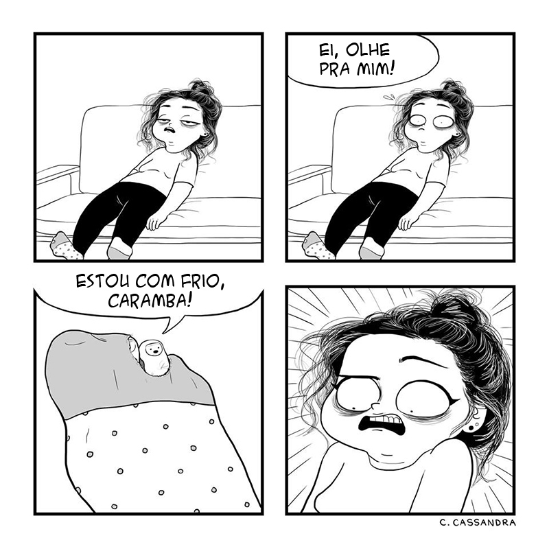 Mulher com frio