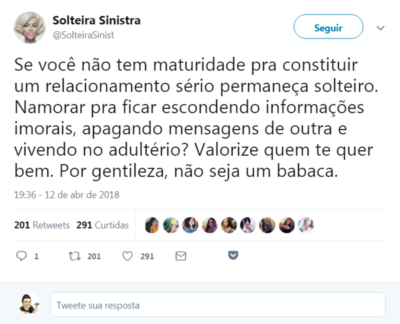 Solteira sinistra