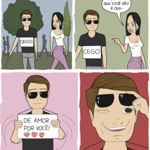 Quadrinhos: Um homem cego de amor e outros