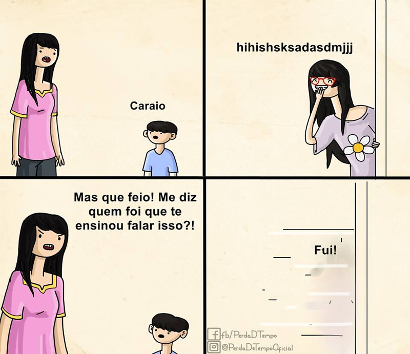 péssimo exemplo em casa