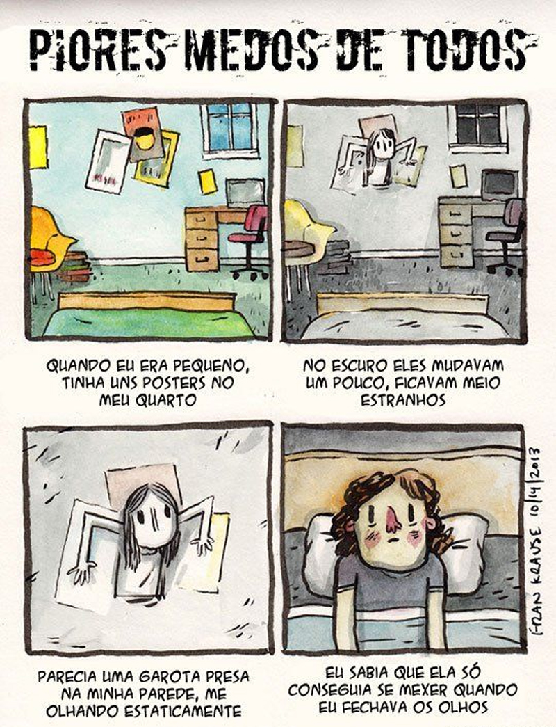 Medo em um quarto escuro