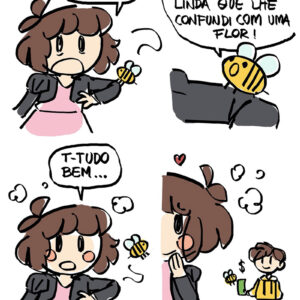 Elogiando uma mulher com os quadrinhos de Gabriel Lage