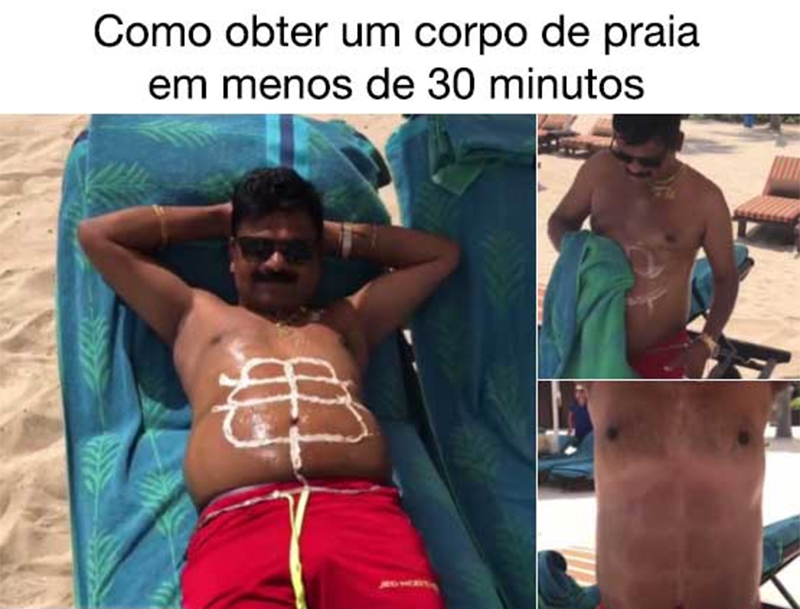 um corpo de praia