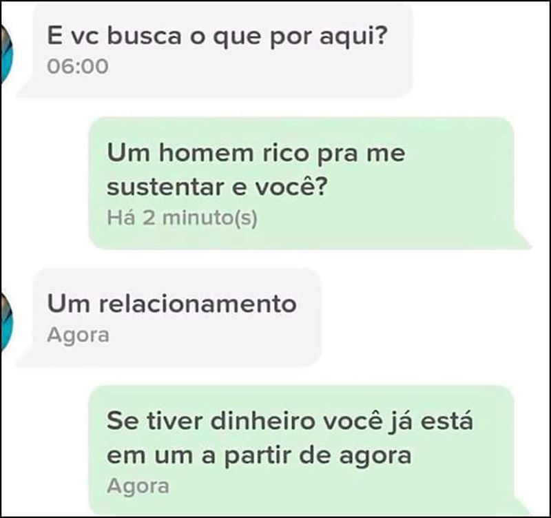 Uma interesseira no Tinder
