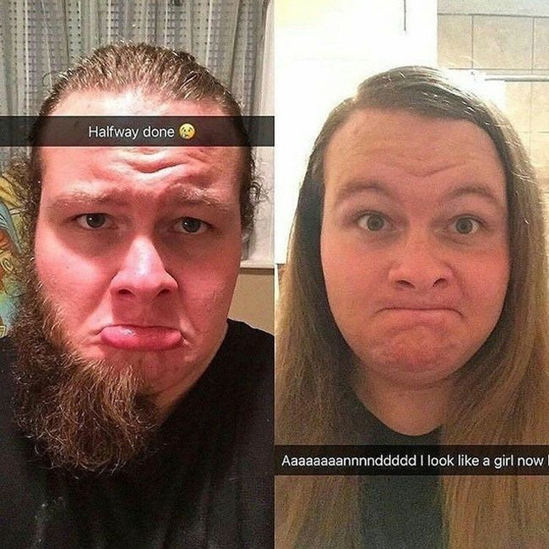 A barba muda o visual de um homem