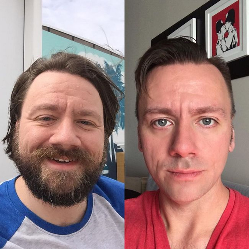 A barba muda o visual de um homem