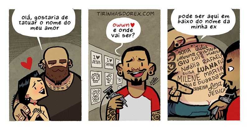 Tatuagem com o nome da ex