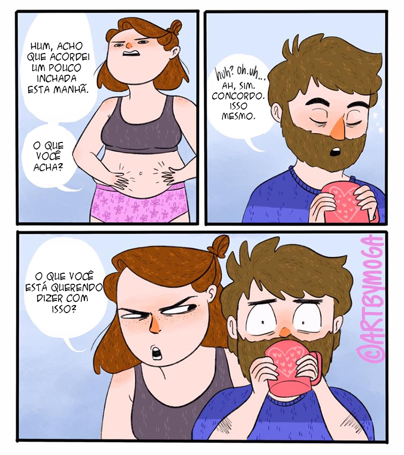 Uma mulher inchada
