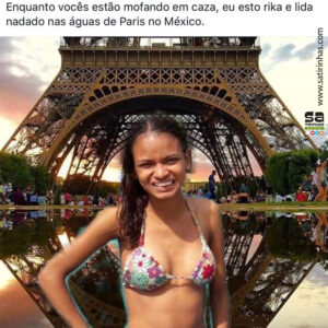 Uma mulher cheia de classe deixando a internet com inveja
