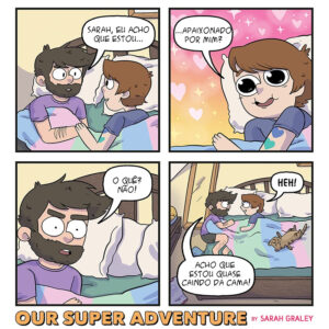 Um casal fofo e engraçado vivendo aventuras cotidianas