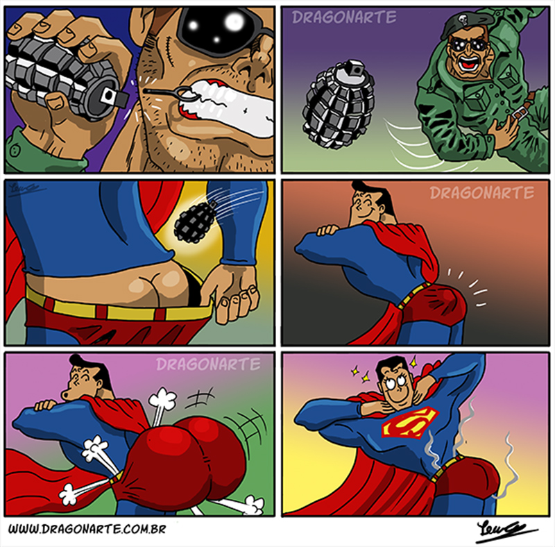 Superman e a explosão nos glúteos 
