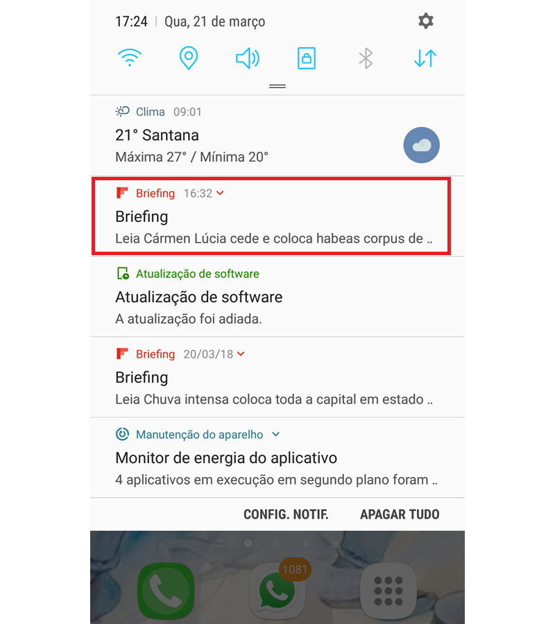 notificações chatas 