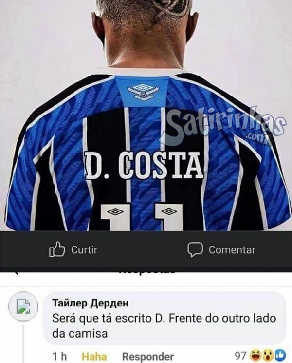 Um dúvida interessante sobre uniformes de Futebol